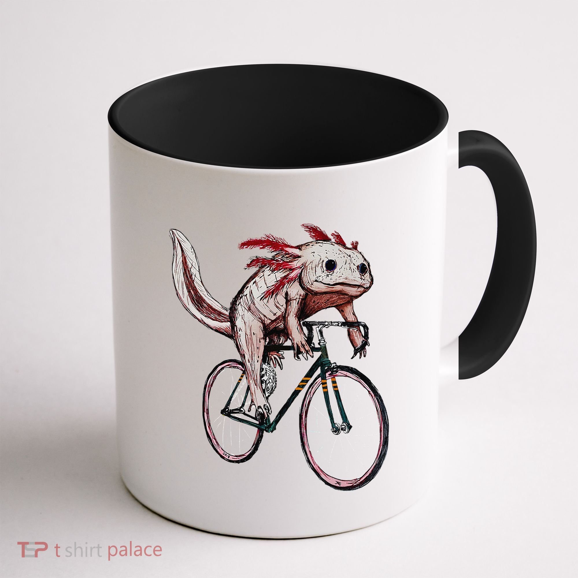 Axolotl Cycling Funny Axolotl Lover Axolotl Bicycle Axolotl Coffee Mug