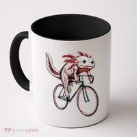 Axolotl Cycling Funny Axolotl Lover Axolotl Bicycle Axolotl Coffee Mug thumb 0
