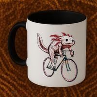 Axolotl Cycling Funny Axolotl Lover Axolotl Bicycle Axolotl Coffee Mug thumb 2