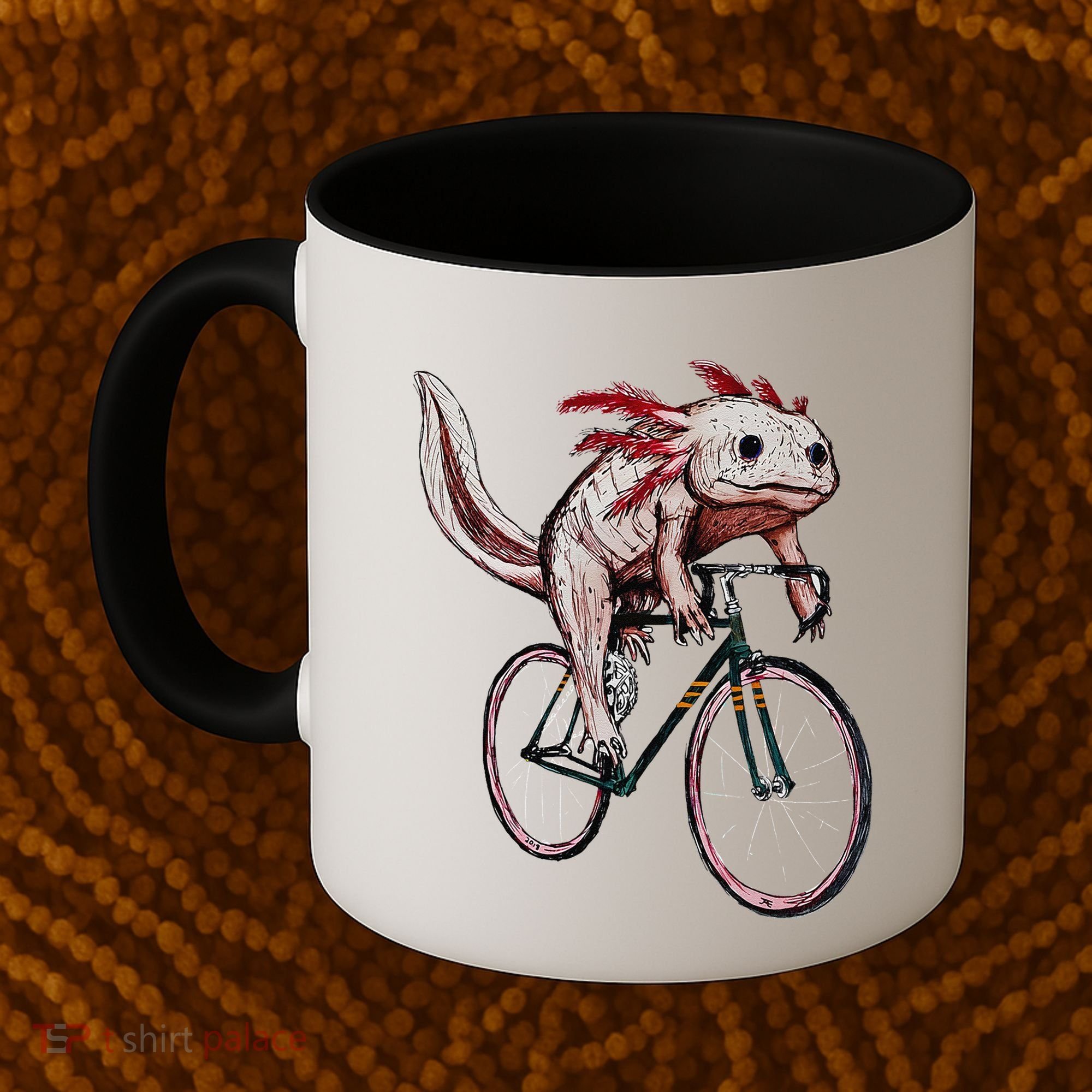 Axolotl Cycling Funny Axolotl Lover Axolotl Bicycle Axolotl Coffee Mug