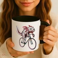 Axolotl Cycling Funny Axolotl Lover Axolotl Bicycle Axolotl Coffee Mug thumb 3