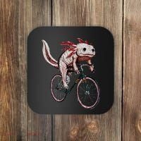 Axolotl Cycling Funny Axolotl Lover Axolotl Bicycle Axolotl Coaster thumb 0
