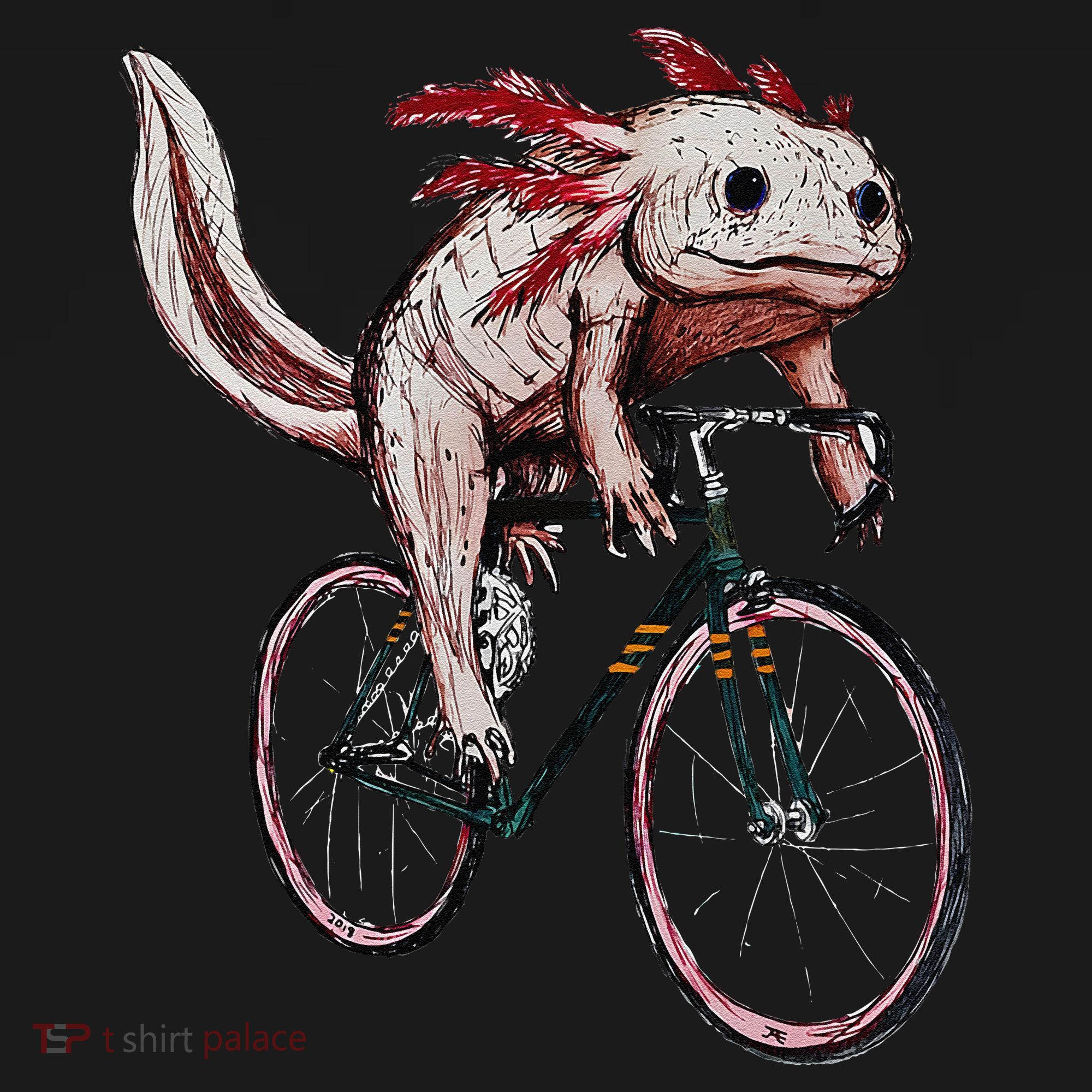 Axolotl Cycling Funny Axolotl Lover Axolotl Bicycle Axolotl Ornament