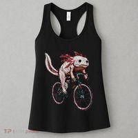 Axolotl Cycling Funny Axolotl Lover Axolotl Bicycle Axolotl Women's Tank Top thumb 3