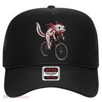 Axolotl Cycling Funny Axolotl Lover Axolotl Bicycle Axolotl Hat thumb 0