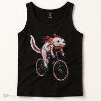 Axolotl Cycling Funny Axolotl Lover Axolotl Bicycle Axolotl Tank Top thumb 2