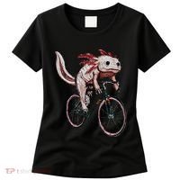 Axolotl Cycling Funny Axolotl Lover Axolotl Bicycle Axolotl Women's T-Shirt thumb 0