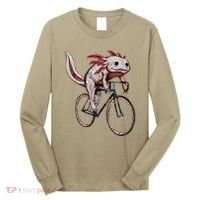Axolotl Cycling Funny Axolotl Lover Axolotl Bicycle Axolotl Long Sleeve Shirt thumb 0