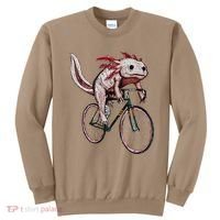Axolotl Cycling Funny Axolotl Lover Axolotl Bicycle Axolotl Sweatshirt thumb 0