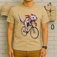Axolotl Cycling Funny Axolotl Lover Axolotl Bicycle Axolotl T-Shirt thumb 6