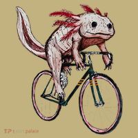 Axolotl Cycling Funny Axolotl Lover Axolotl Bicycle Axolotl Polo thumb 2