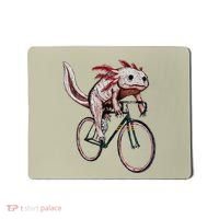 Axolotl Cycling Funny Axolotl Lover Axolotl Bicycle Axolotl Mousepad thumb 0