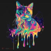 Abstract Cat Flow USA-Made Doggie Bandana thumb 2
