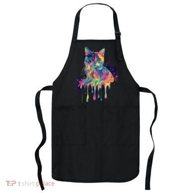 Abstract Cat Flow Apron