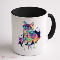 Abstract Cat Flow Coffee Mug thumb 1