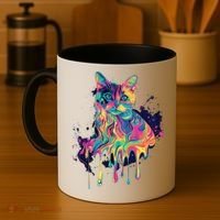 Abstract Cat Flow Coffee Mug thumb 4