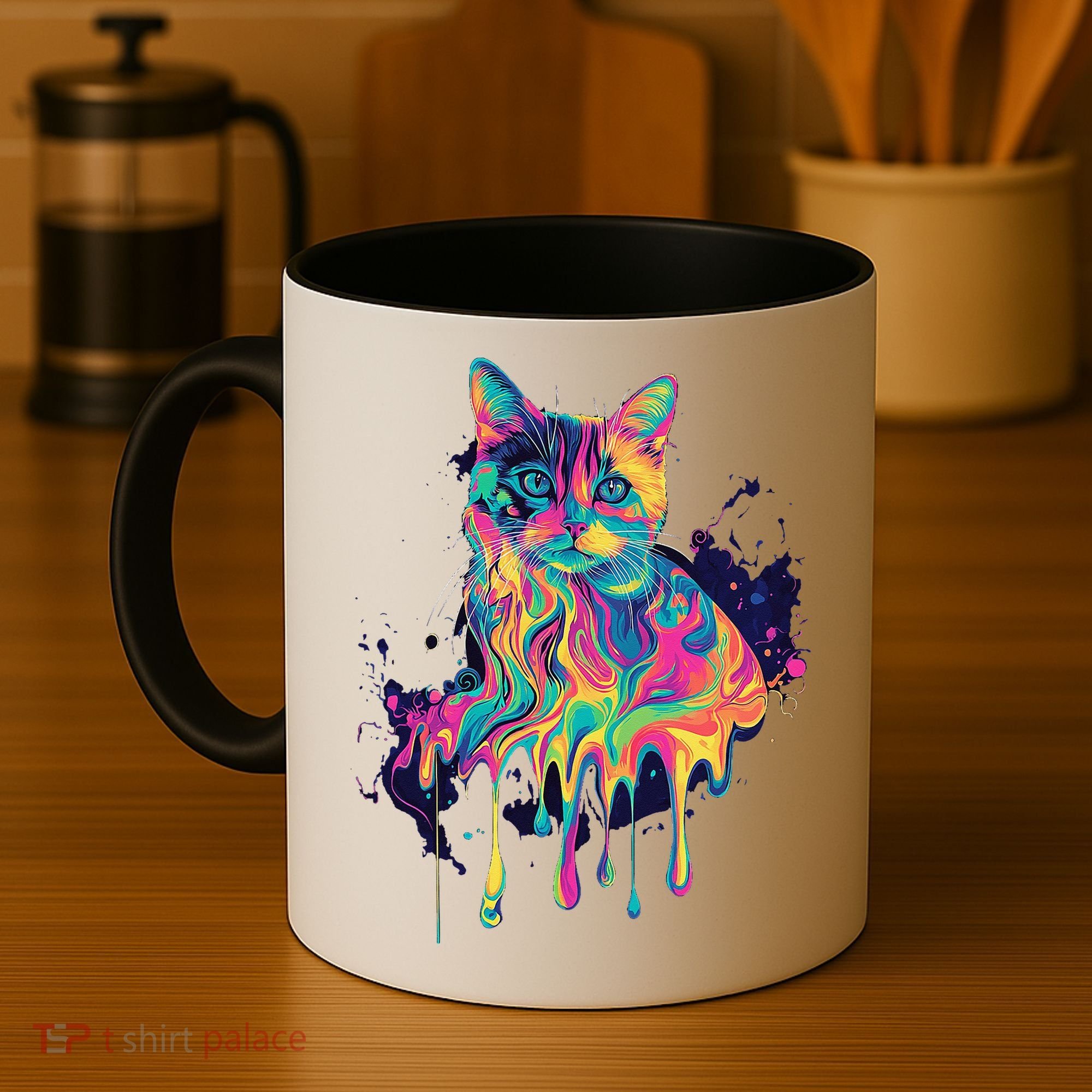 Abstract Cat Flow Coffee Mug