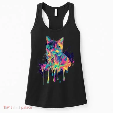 Abstract Cat Flow Women's Tank Top