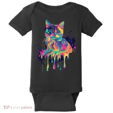 Abstract Cat Flow Baby Bodysuit