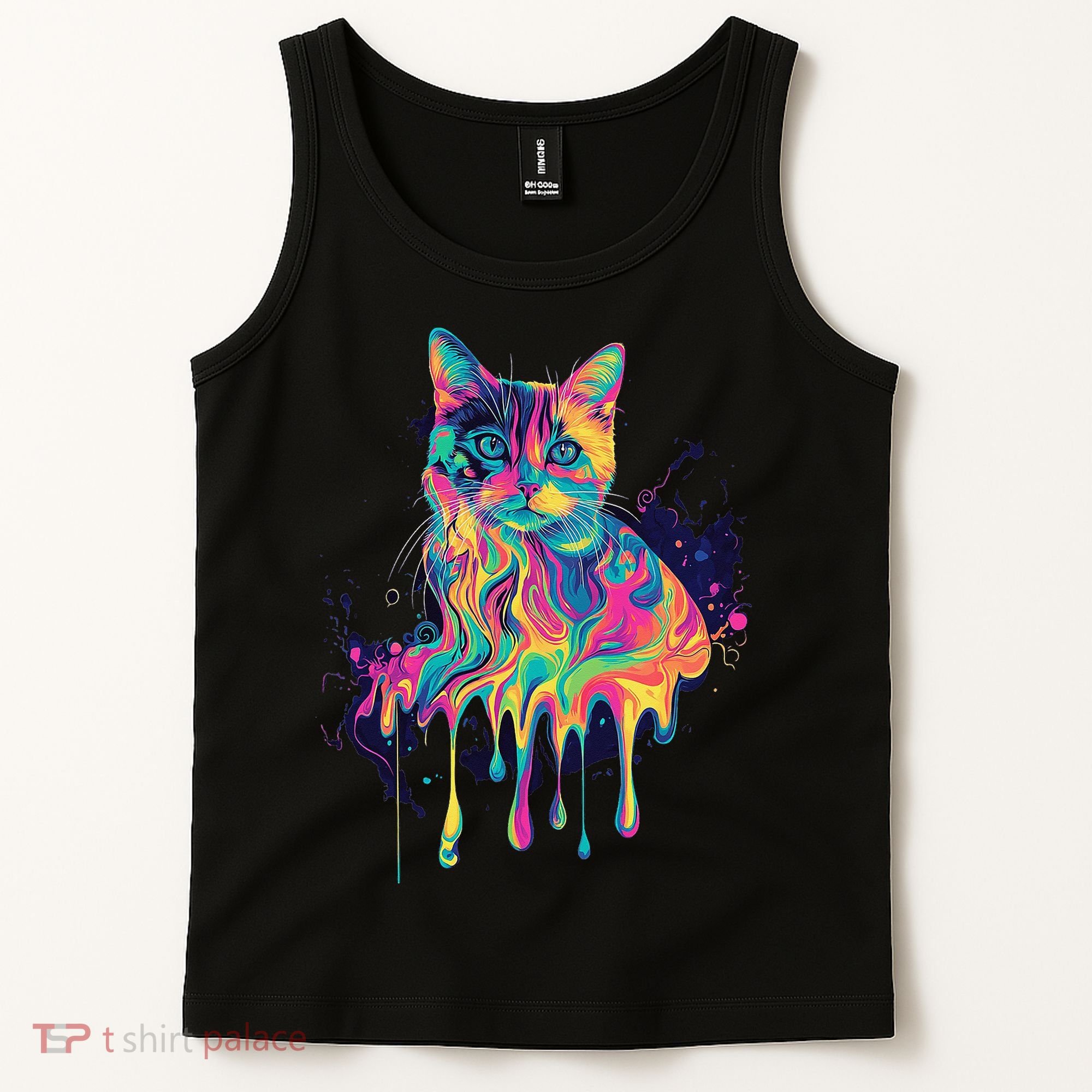 Abstract Cat Flow Tank Top