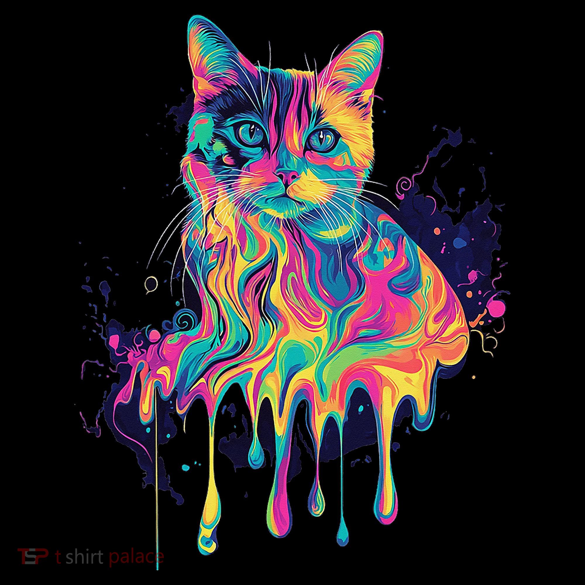 Abstract Cat Flow Tank Top