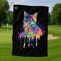 Abstract Cat Flow Golf Towel thumb 1