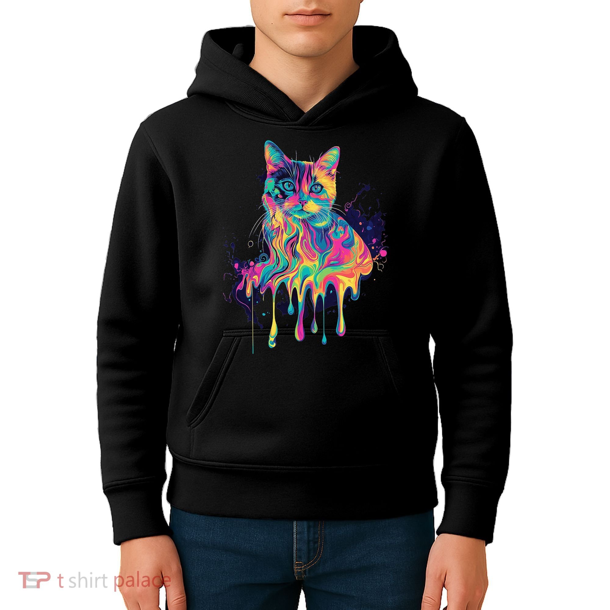 Abstract Cat Flow Kids Hoodie