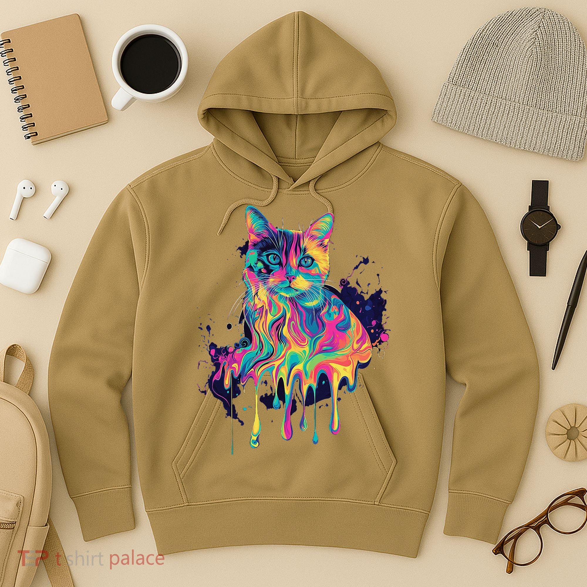 Abstract Cat Flow Hoodie