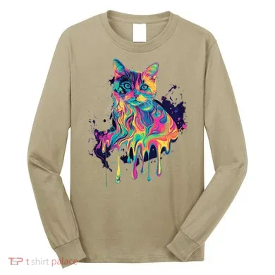 Abstract Cat Flow Long Sleeve Shirt