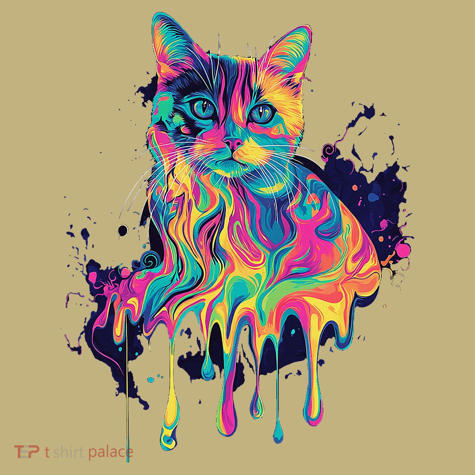 Abstract Cat Flow Long Sleeve Shirt