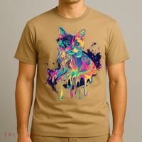 Abstract Cat Flow T-Shirt thumb 3