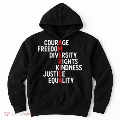 America Courage Freedom Diversity Rights Friendship Justice Hoodie