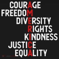 America Courage Freedom Diversity Rights Friendship Justice Sweatshirt thumb 3