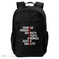 America Courage Freedom Diversity Rights Friendship Justice Backpack thumb 0