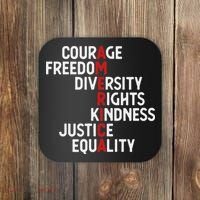 America Courage Freedom Diversity Rights Friendship Justice Coaster thumb 0