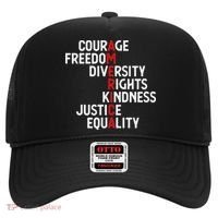 America Courage Freedom Diversity Rights Friendship Justice Hat thumb 0