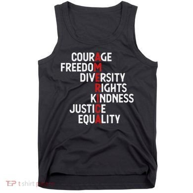 America Courage Freedom Diversity Rights Friendship Justice Tank Top