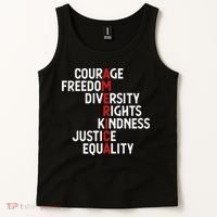 America Courage Freedom Diversity Rights Friendship Justice Tank Top thumb 2