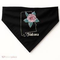 Alabama Camellia Flower Wildflower State USA-Made Doggie Bandana thumb 0
