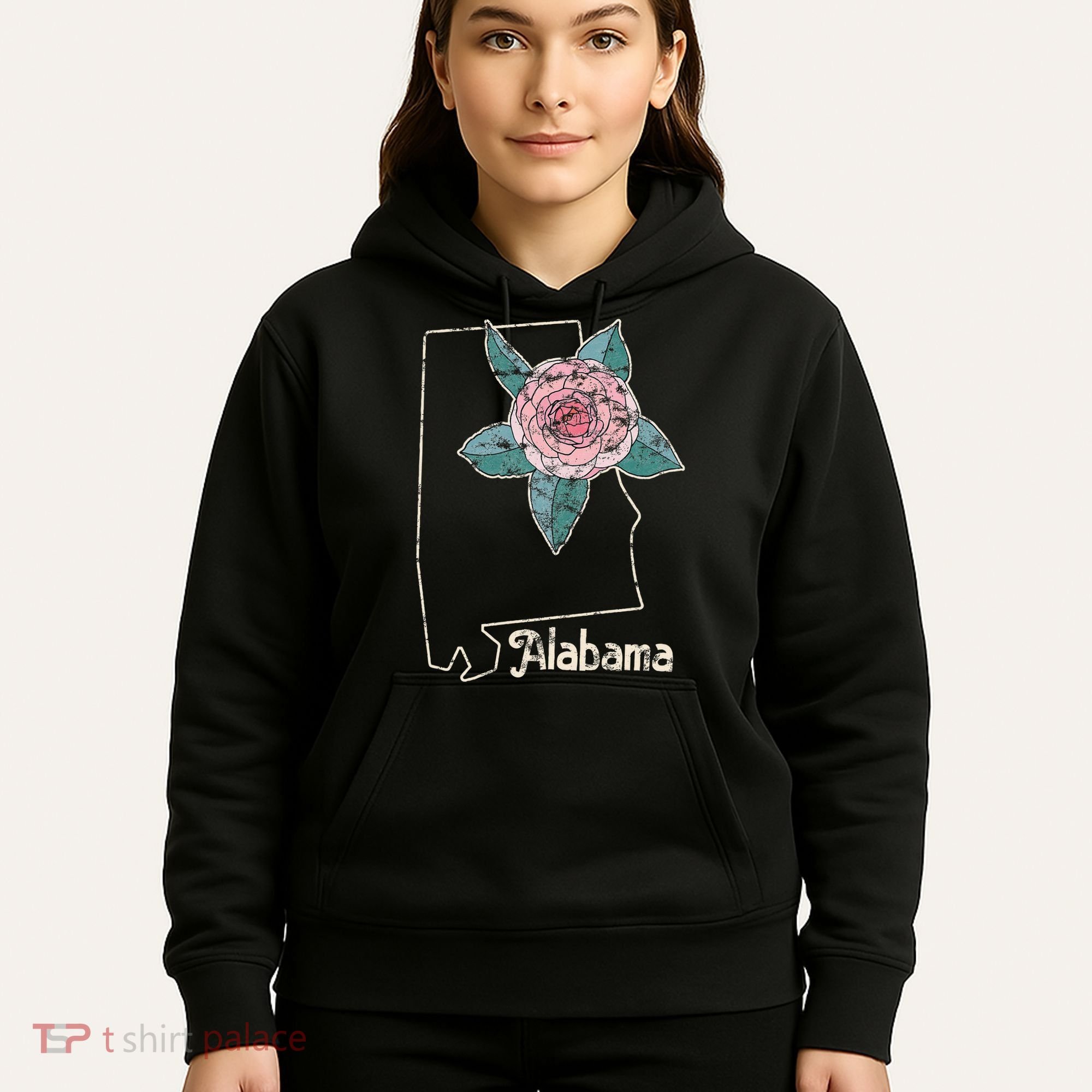 Alabama Camellia Flower Wildflower State Hoodie