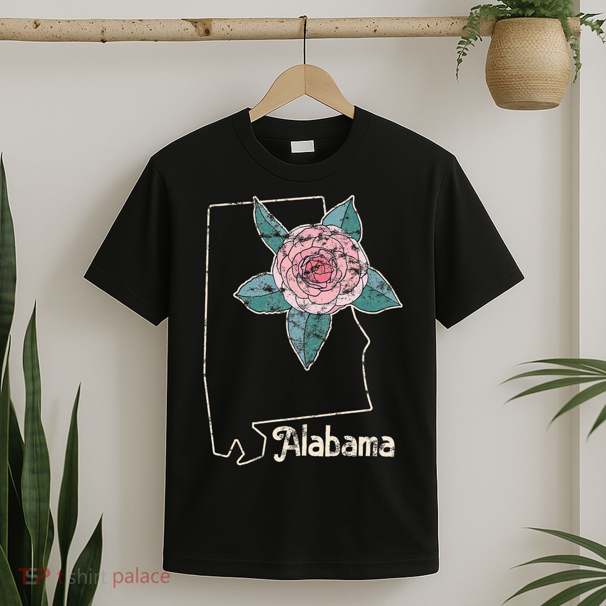 Alabama Camellia Flower Wildflower State T-Shirt