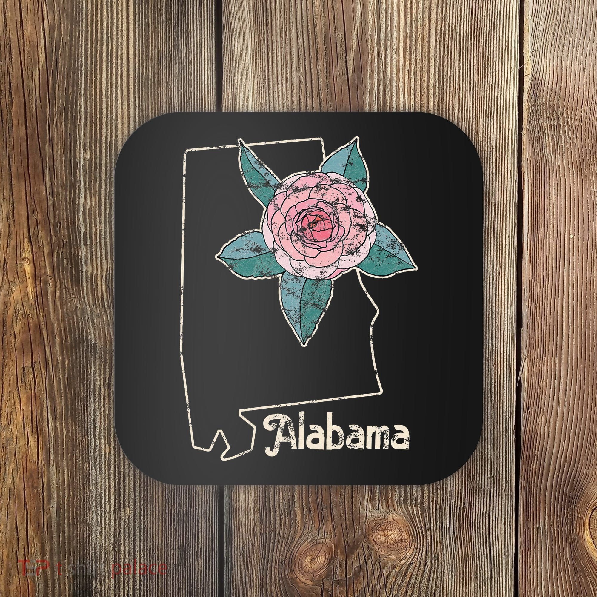 Alabama Camellia Flower Wildflower State Coaster