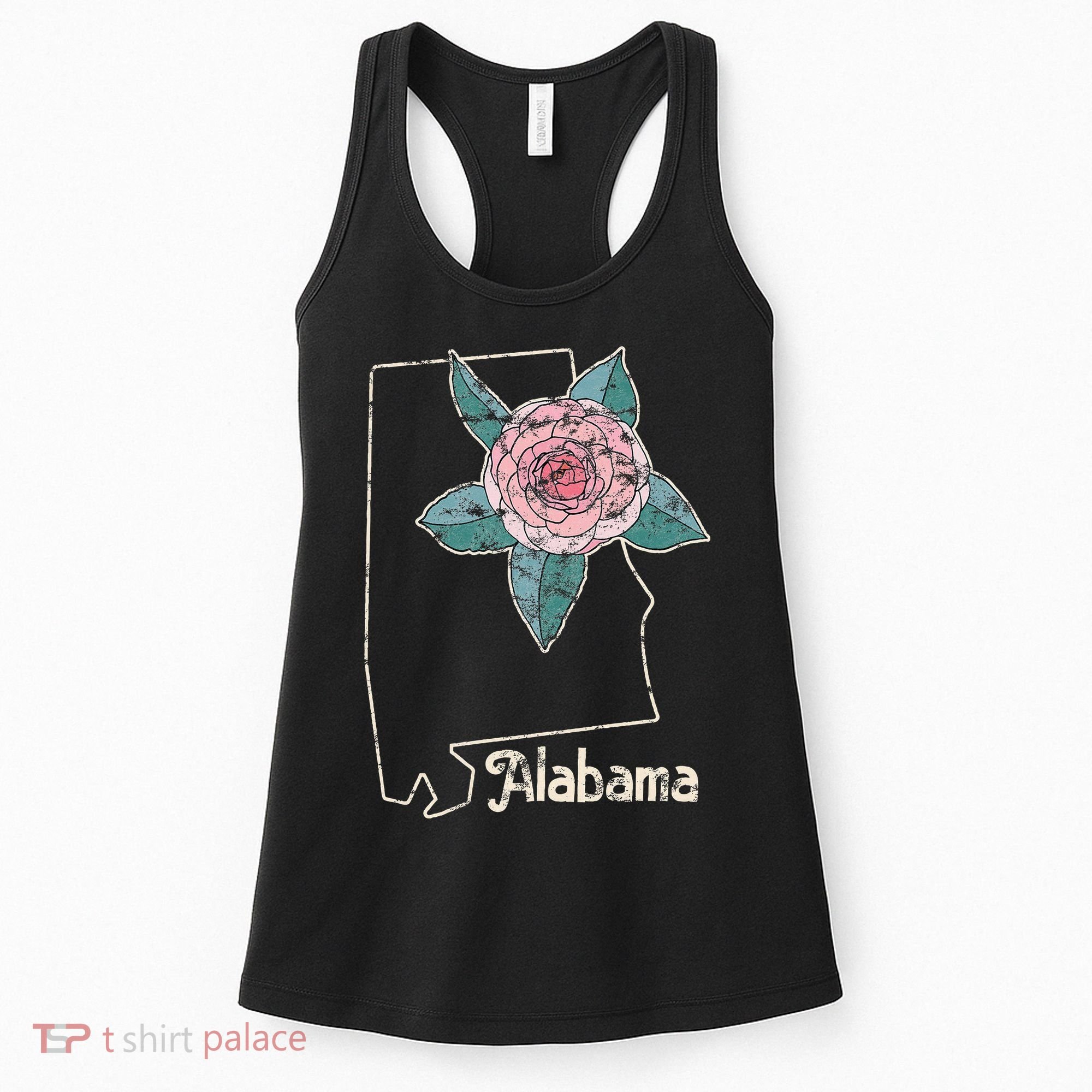 Alabama Camellia Flower Wildflower State Women's Tank Top