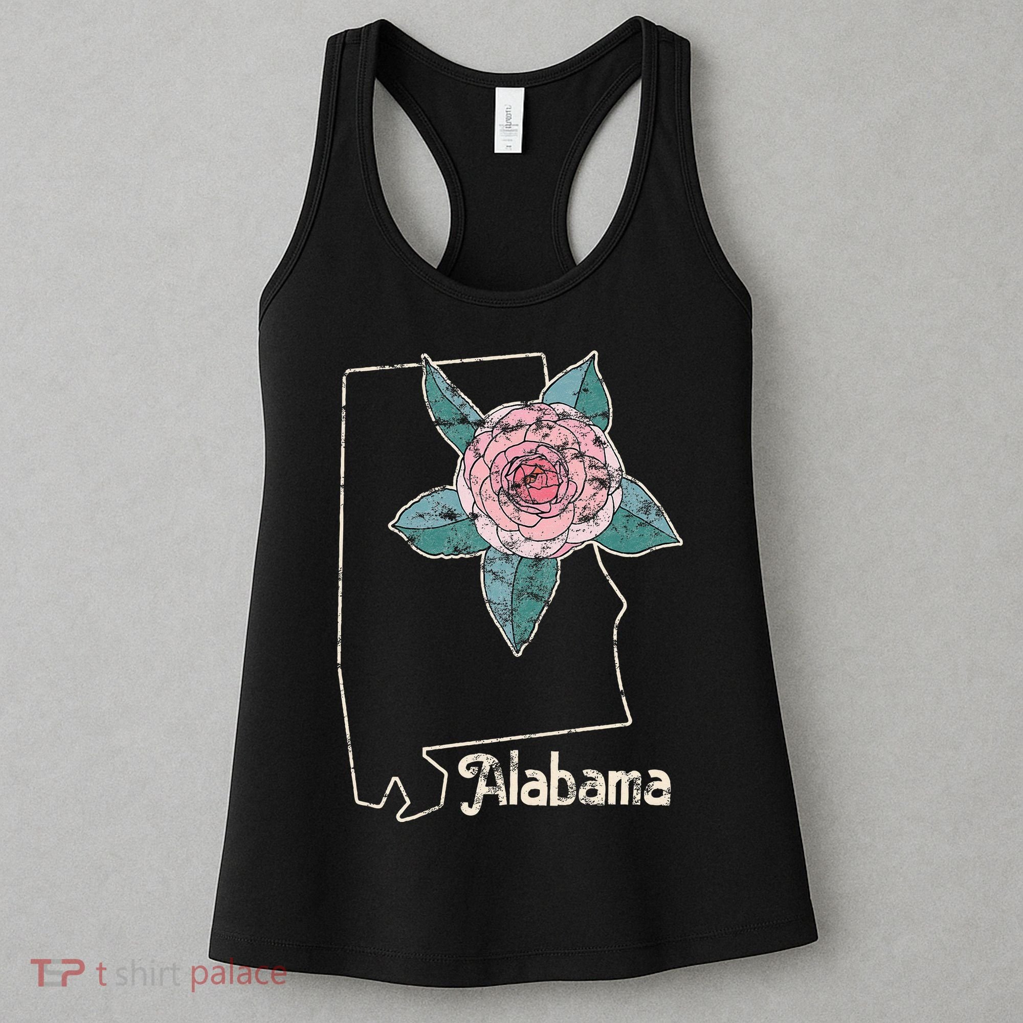 Alabama Camellia Flower Wildflower State Women's Tank Top