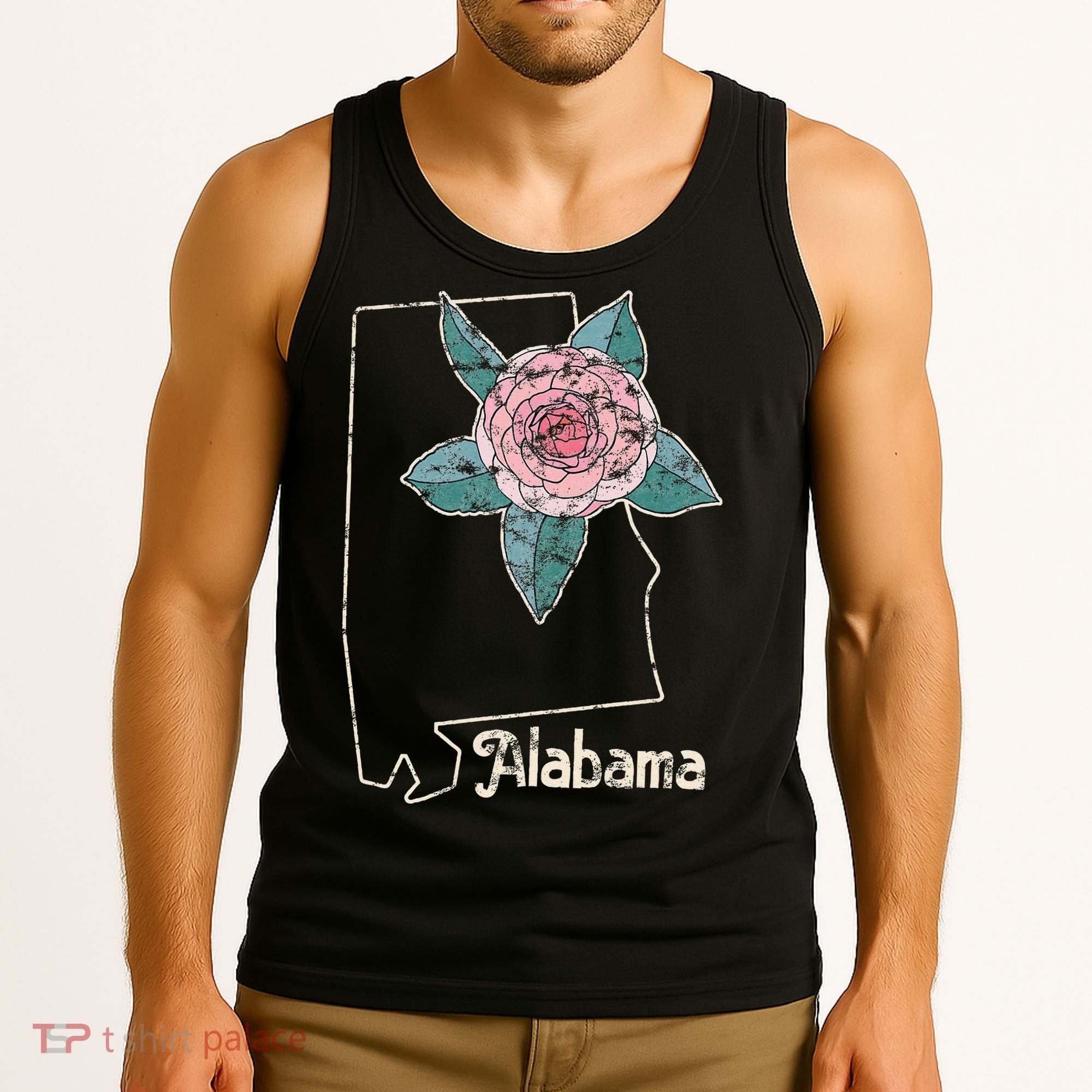 Alabama Camellia Flower Wildflower State Tank Top
