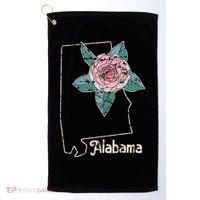 Alabama Camellia Flower Wildflower State Golf Towel thumb 0