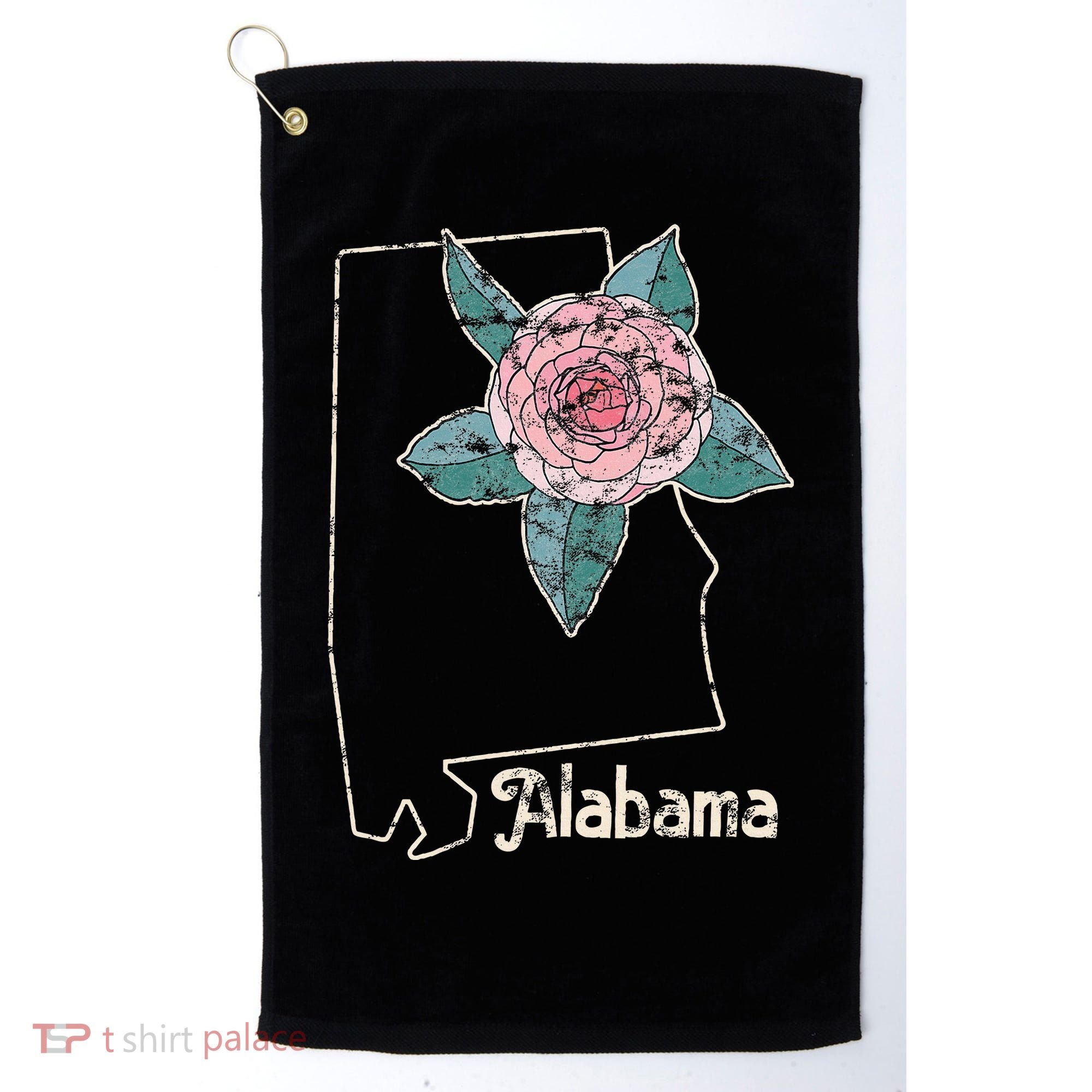Alabama Camellia Flower Wildflower State Golf Towel