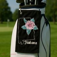 Alabama Camellia Flower Wildflower State Golf Towel thumb 2