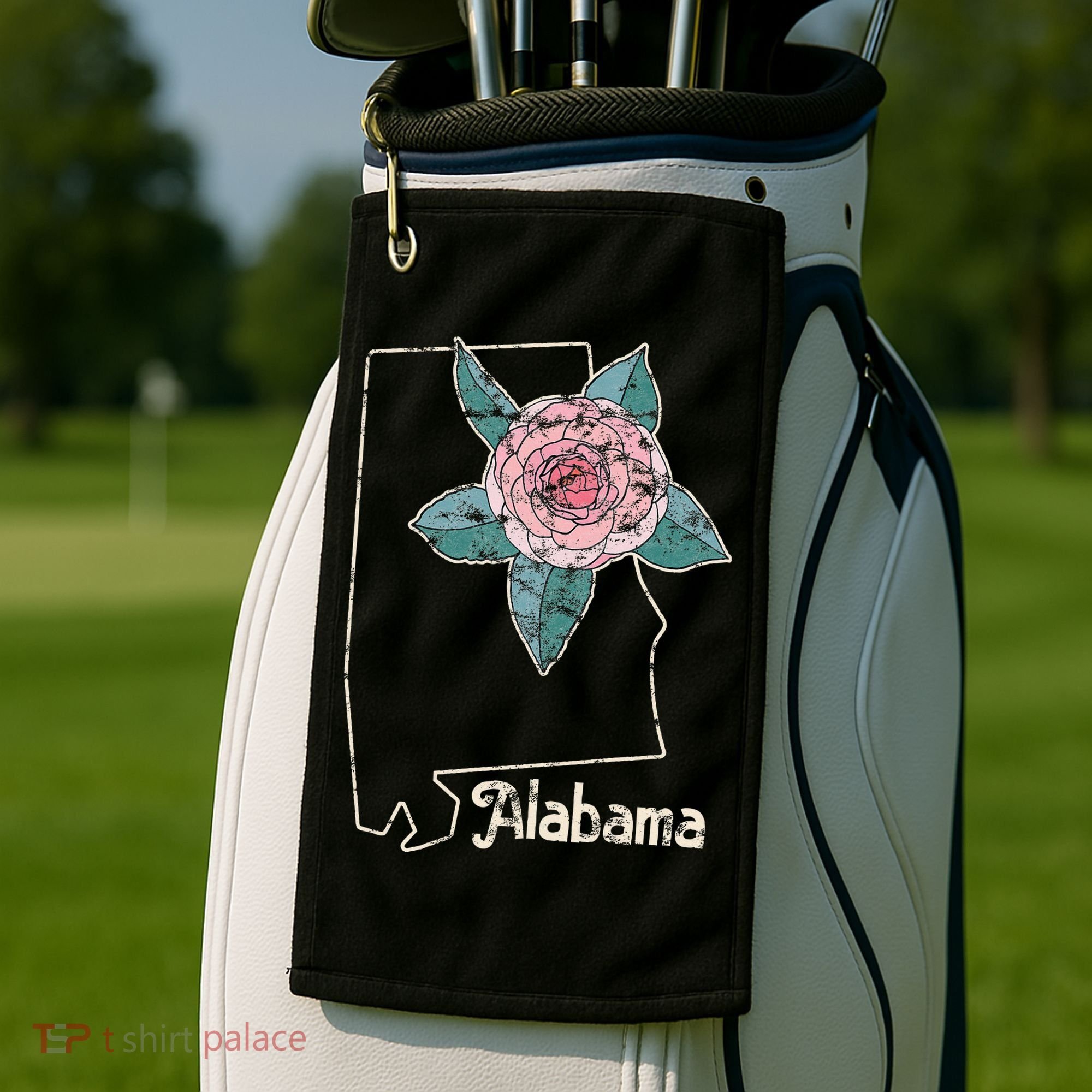Alabama Camellia Flower Wildflower State Golf Towel