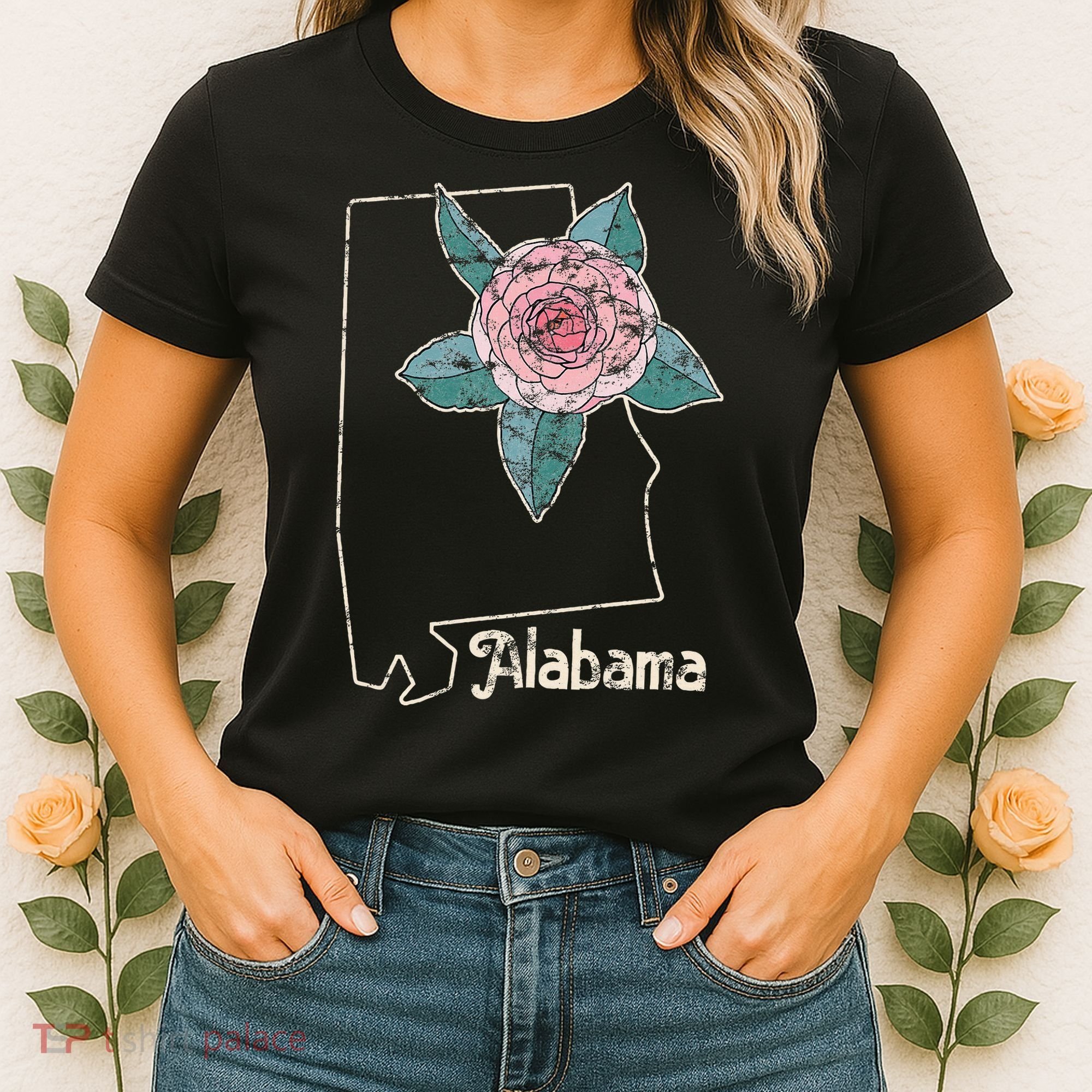 Alabama Camellia Flower Wildflower State Women's T-Shirt